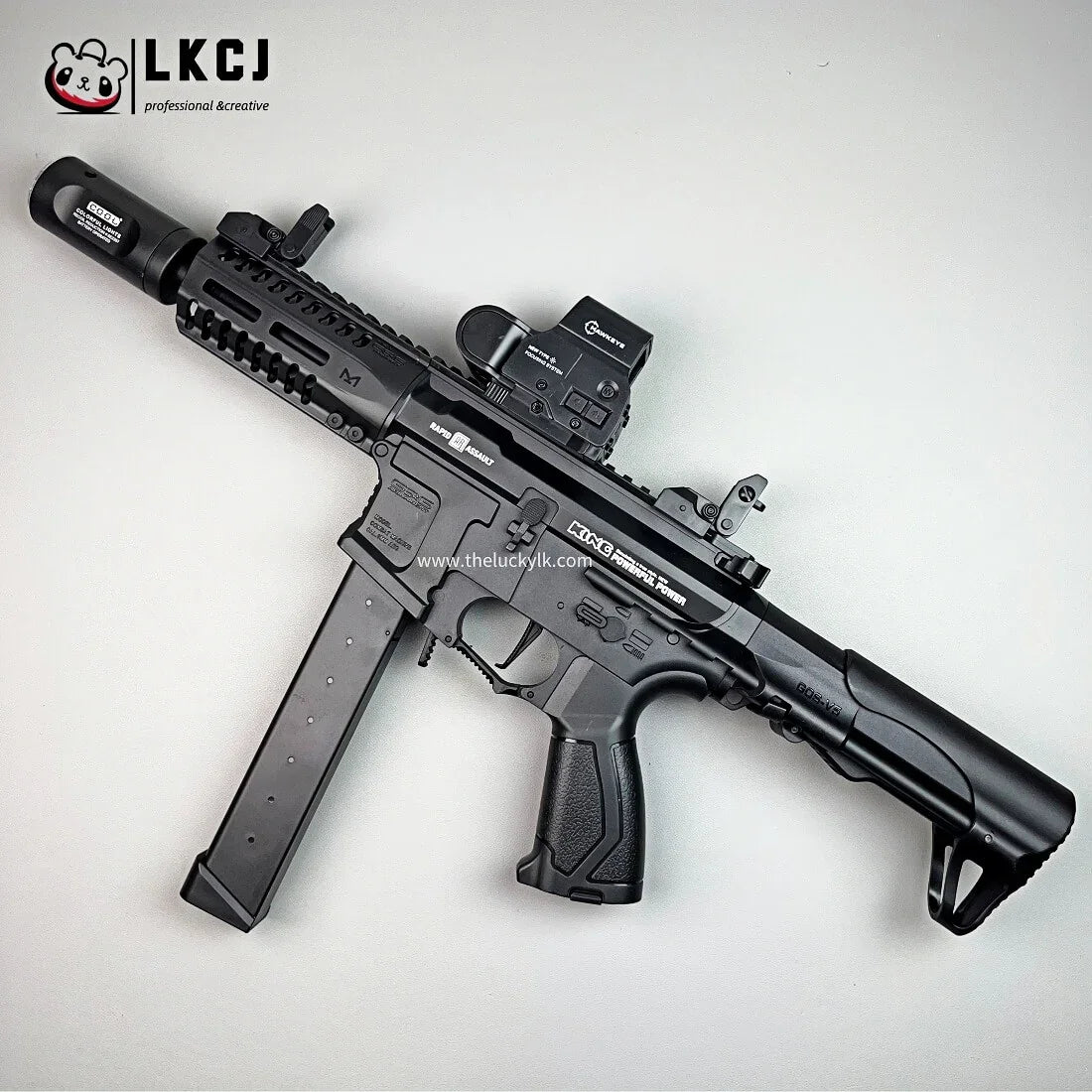 Exquisite Engraving ARP9 Gel Blaster High Rate of Fire Smooth Shooting With 7 Colors of Lighted Silencer