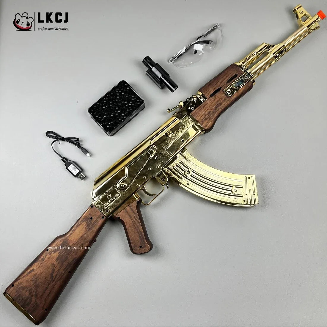Golden/Silver AK47 Gel Blaster Toygun