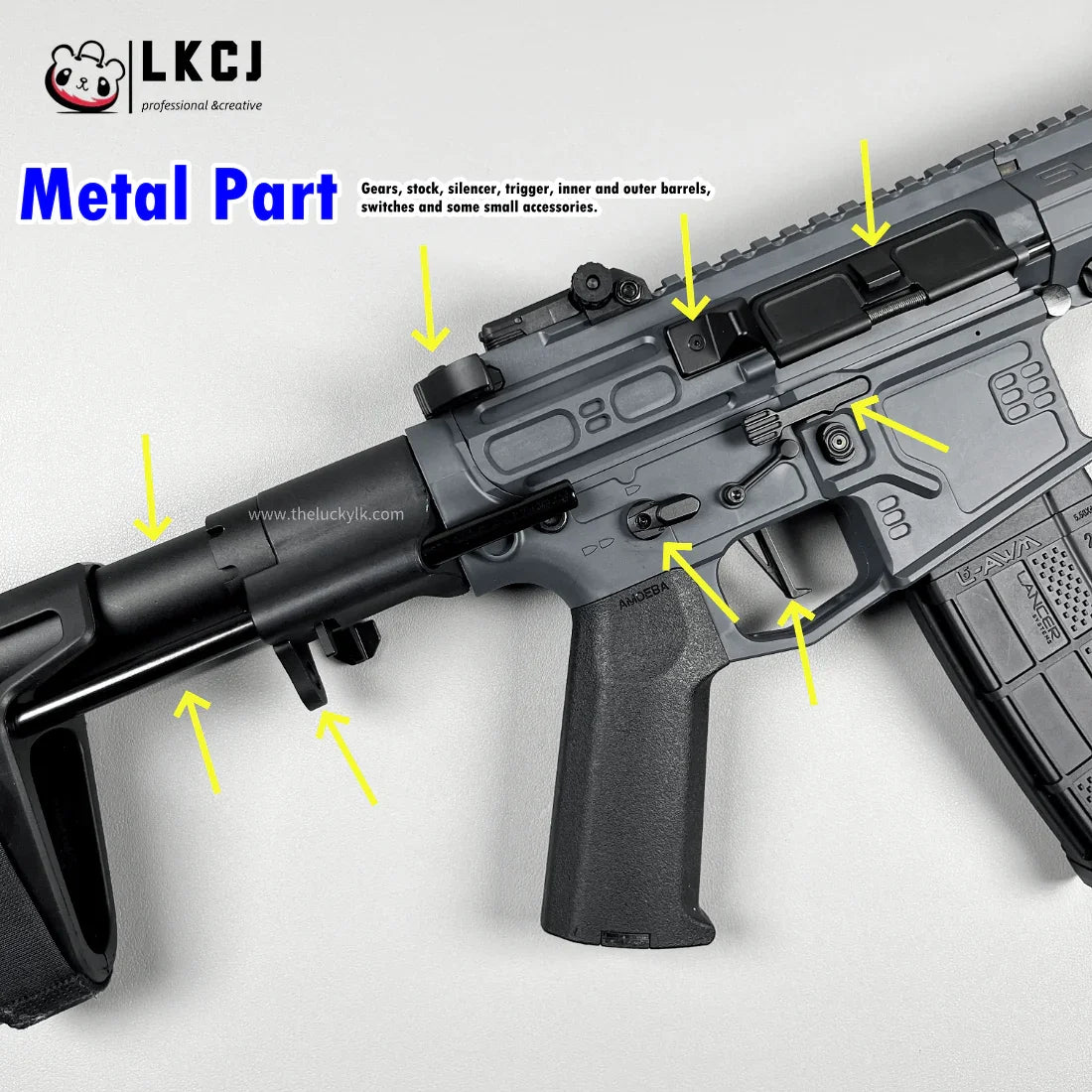 New SLR Precision Shooting Gel Blaster Fast Mode 11.1V Battery Recommended Age 18+ LKCJ