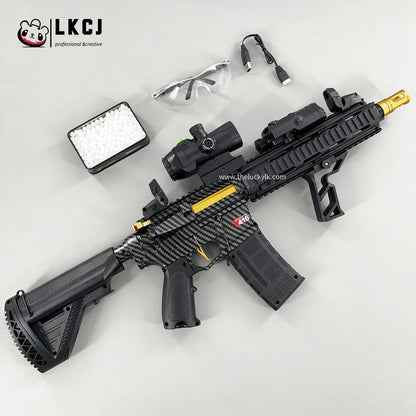 Carbon Fiber Gold Embellished M416 Gel Blaster
