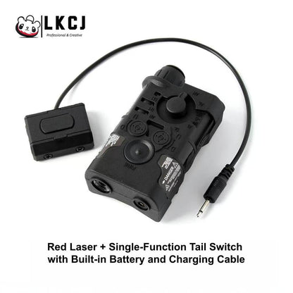 Red Laser + Single-Function Tail Switch with Built-in Battery and Charging Cable