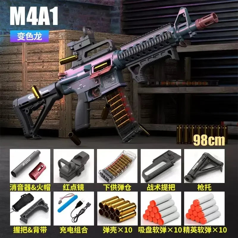 Electric M416 Rifle With Shell Ejecting Nerf Toy Gun LKCJ