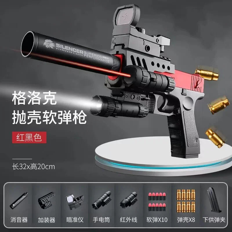 New Plastic EVA Foam Darts Bullets Gun Aim Train Handgun Air Gun LKCJ