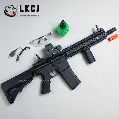 New Mk18 M4A4 CQBR Gel Blaster Toy Gun（Chamber linkage-The chamber retracts back and forth with the shot） LKCJ