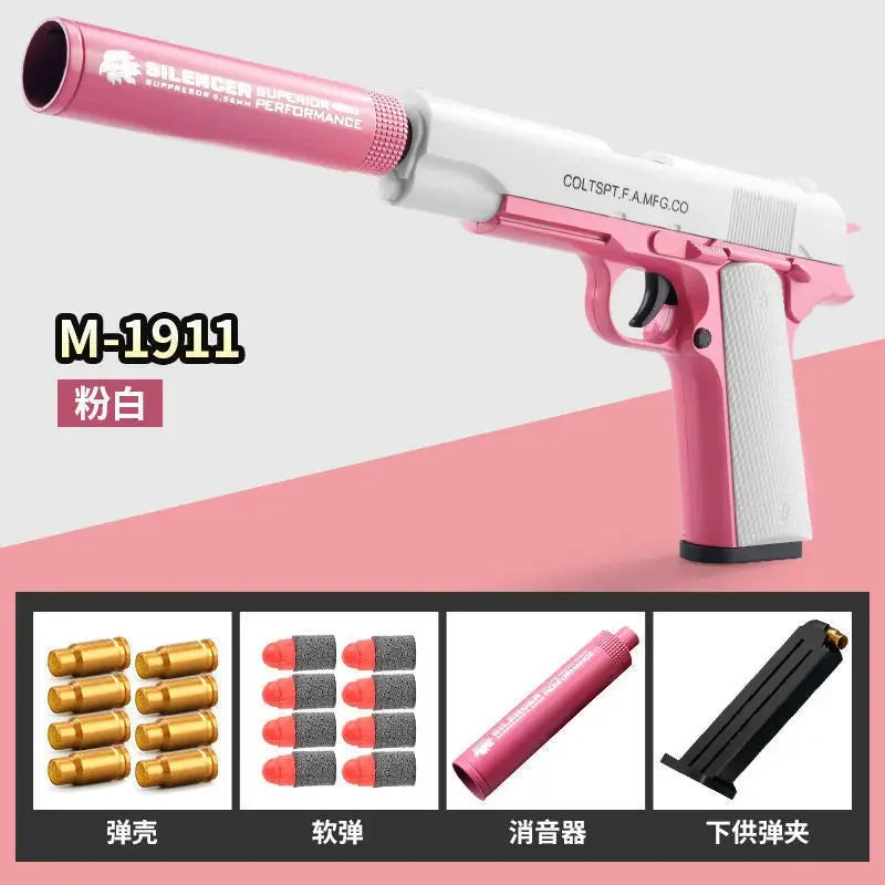 New Plastic EVA Foam Darts Bullets Gun Aim Train Handgun Air Gun Sniper LKCJ