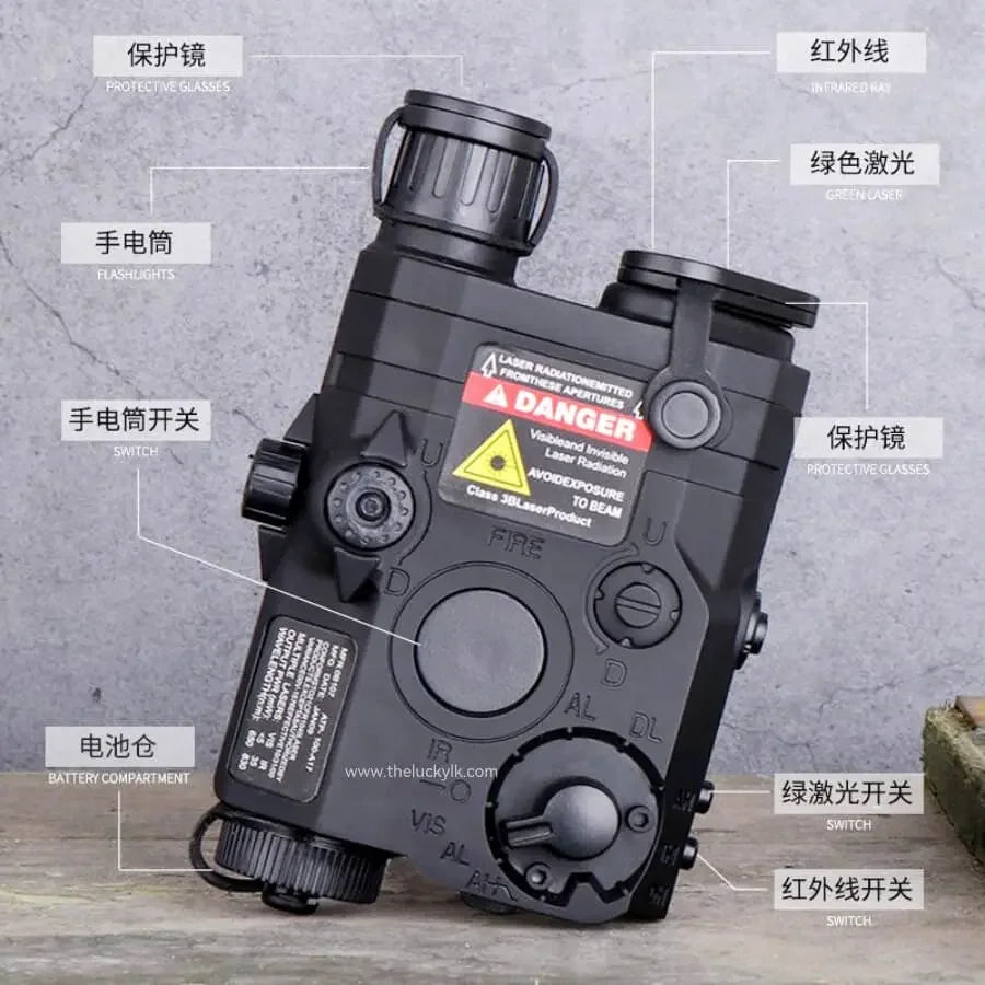 Red laser+Green laser+Flashligh Multifunctional tactical beam battery case LKCJ